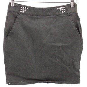 Obey Propaganda Pencil Skirt Womens Gray Casual Back Pockets Lined Size 27